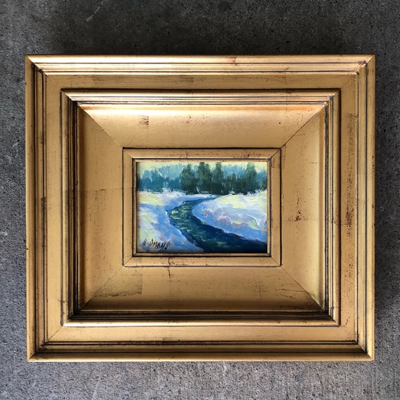 Other - "Winter on the Creek" Oil Painting